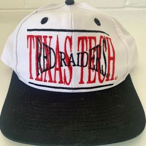 Texas Tech Red Raiders vintage white snapback